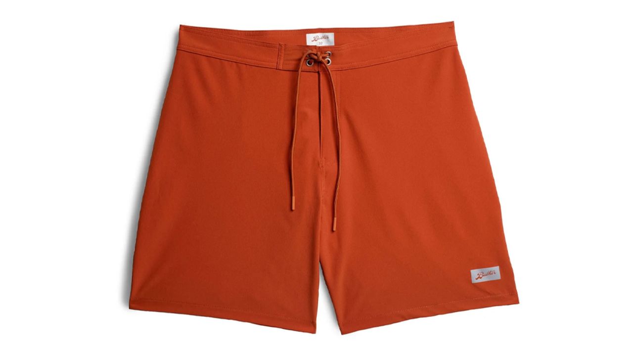Bather Solid Orange Technical Surf swim trunks