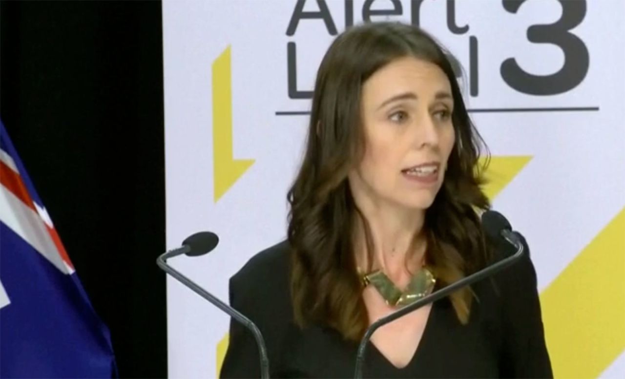 New Zealand Prime Minister Jacinda Ardern speaks at a news conference on May 11.