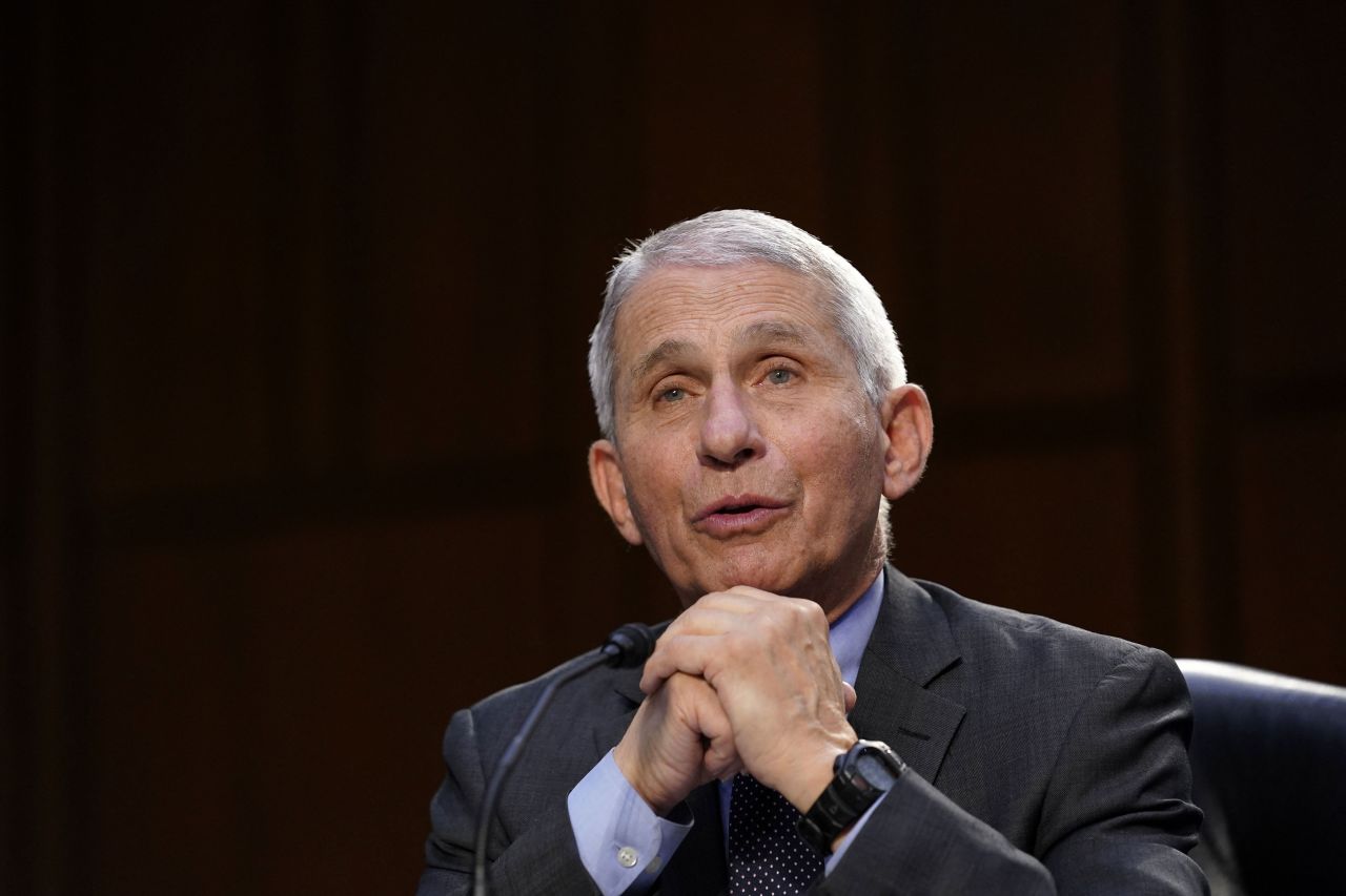 Dr. Anthony Fauci, director of the National Institute of Allergy and Infectious Diseases, testifies in Washington, DC, on March 18.