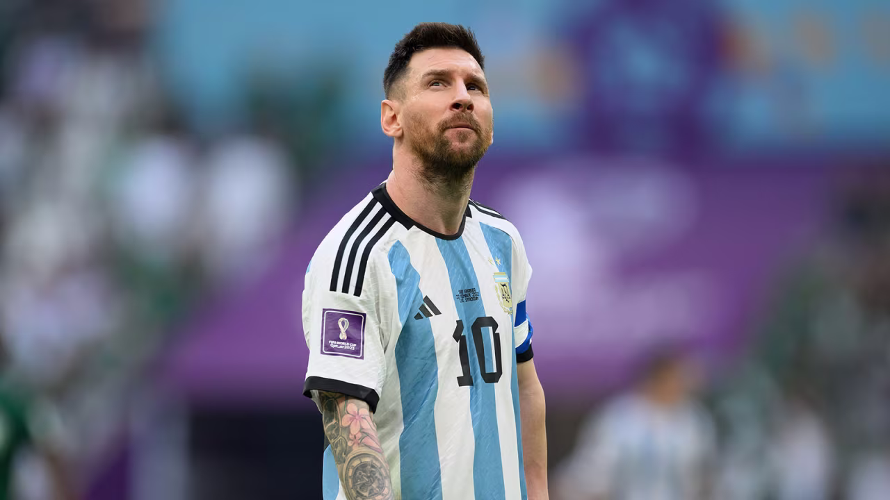 Argentina's Lionel Messi is seen during the match between Argentina and Saudi Arabia on November 22.