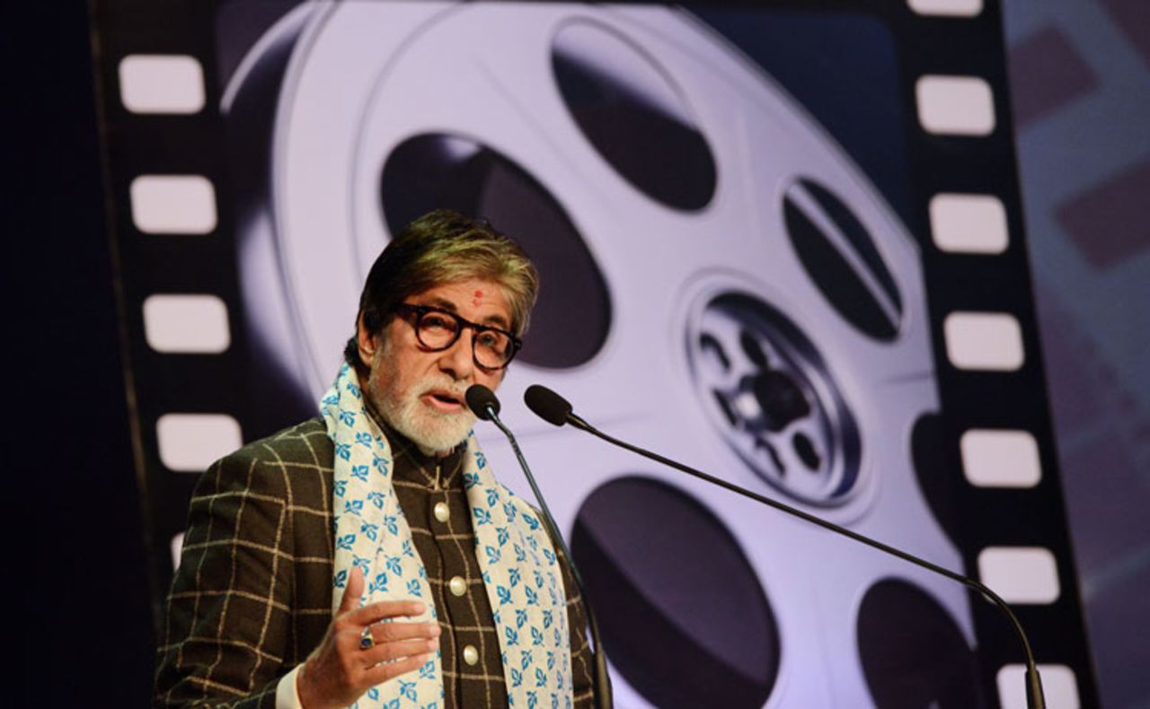 Actor Amitabh Bachchan speaks during the inauguration of the 24th Kolkata International Film Festival in Kolkata on November 10, 2018.