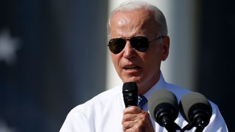 President Joe Biden gives remarks on the South Lawn of the White House on September 13 in Washington, DC.
