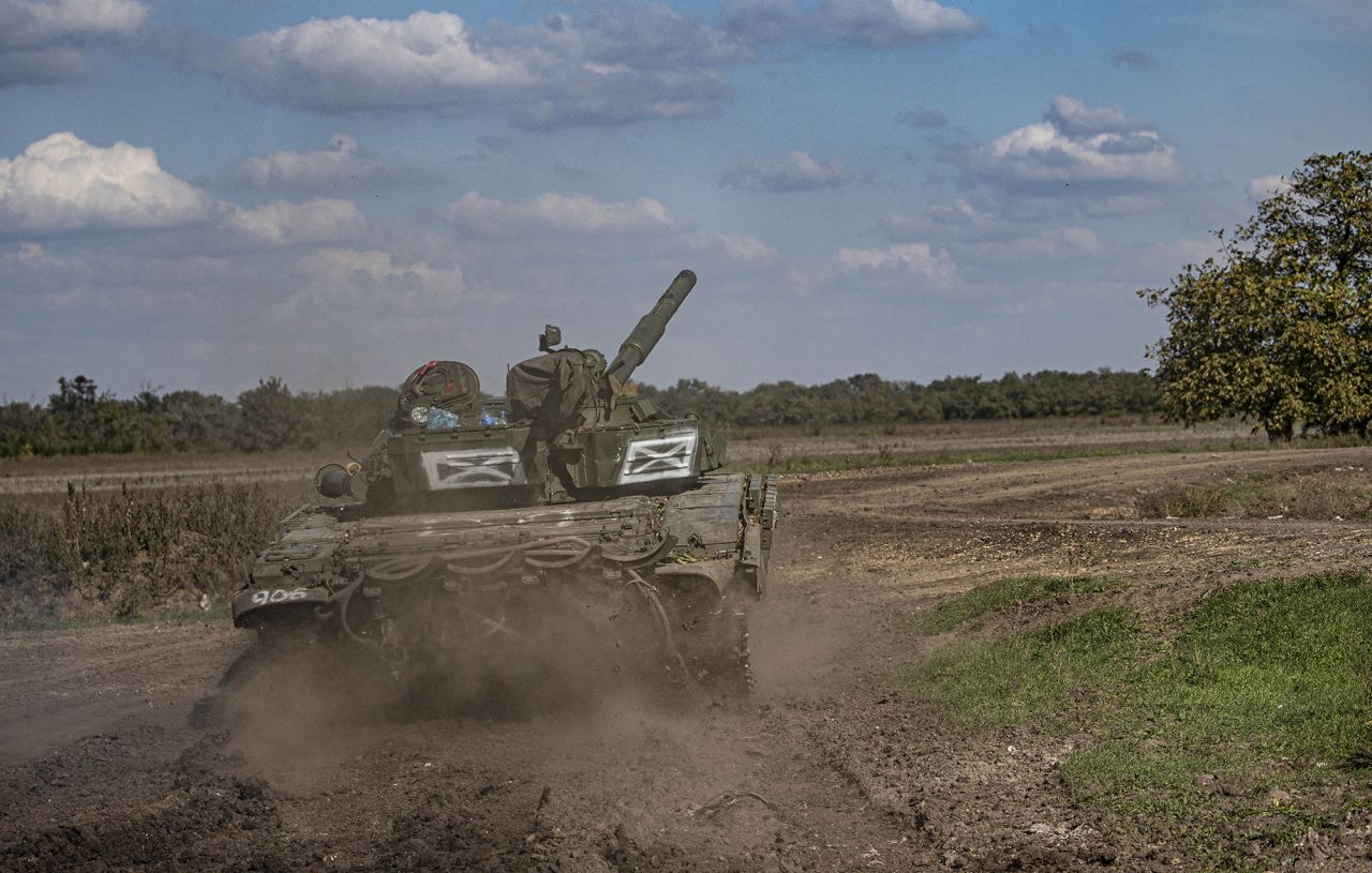 Ukrainian soldiers patrol in the southern Kherson region as they push back against Russian forces in Kherson Oblast, Ukraine, on October 7.