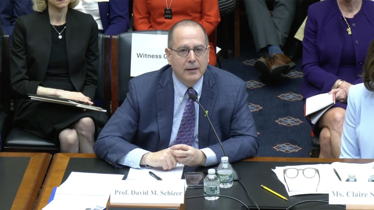 David M. Schizer speaks during the "Columbia in Crisis: Columbia University's Response to Antisemitism" hearing today in Washington, DC. 