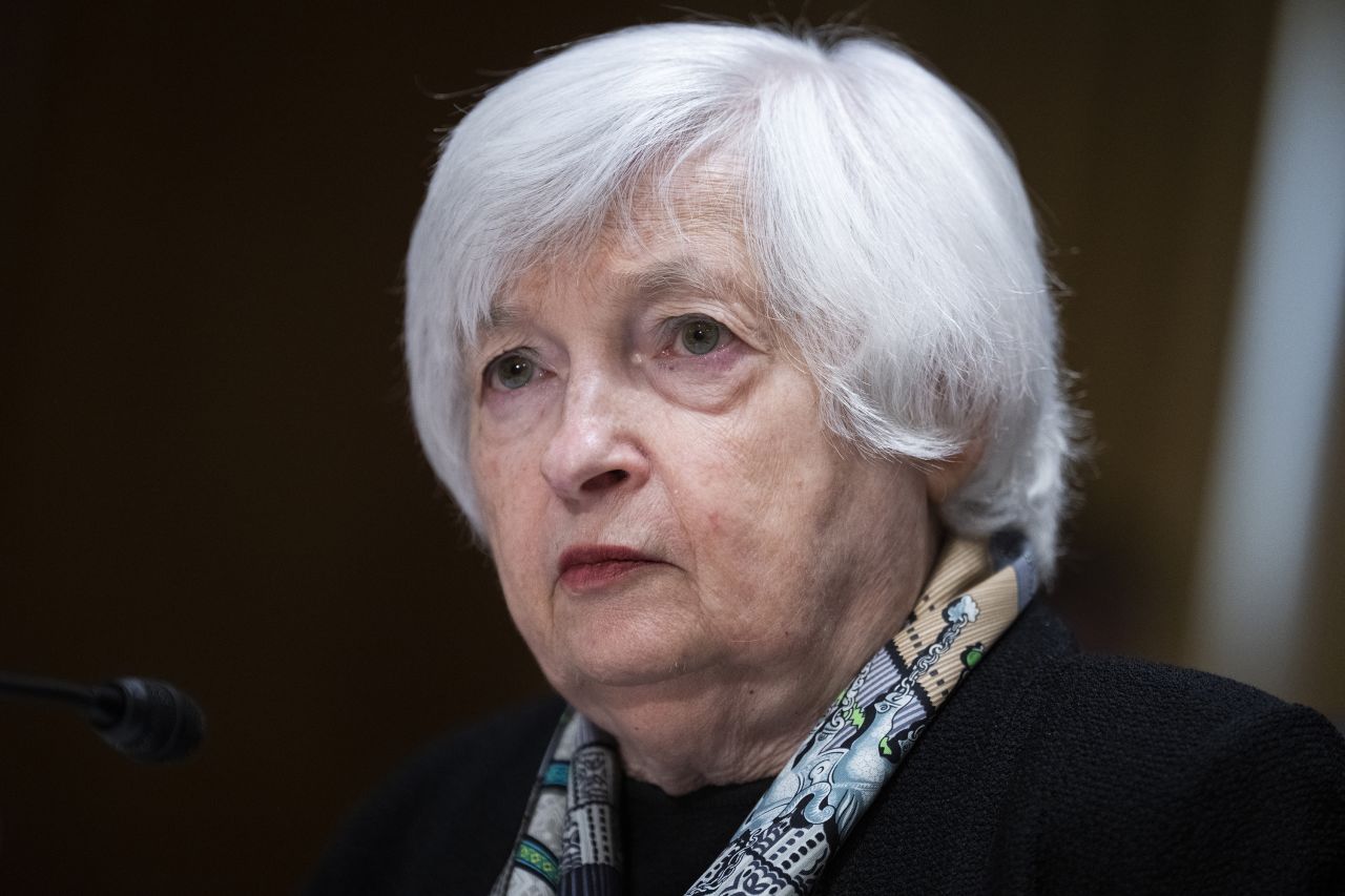 Treasury Secretary Janet Yellen testifies during the Senate Finance Committee hearing on the The Presidents Fiscal Year 2024 Budget, in Dirksen Building on Thursday, March 16.