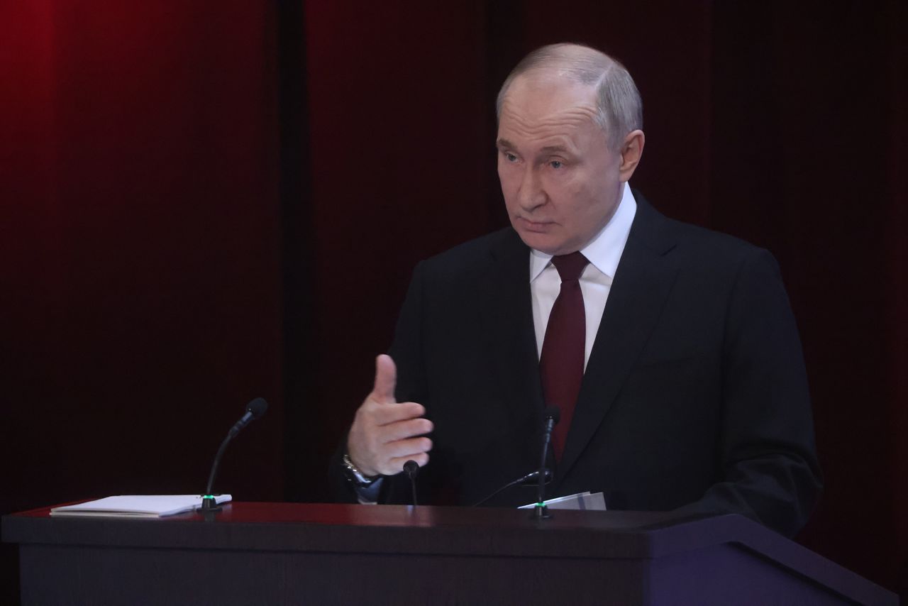 Russian President Vladimir Putin speaks in Moscow, Russia on April 2, 2024. 