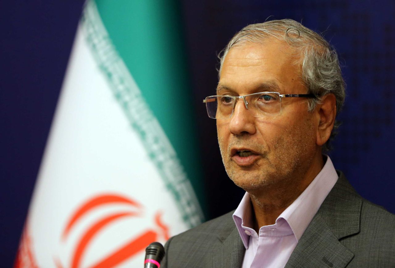 Iranian government spokesman Ali Rabiei is pictured during a news conference in Tehran, Iran in July 2019.