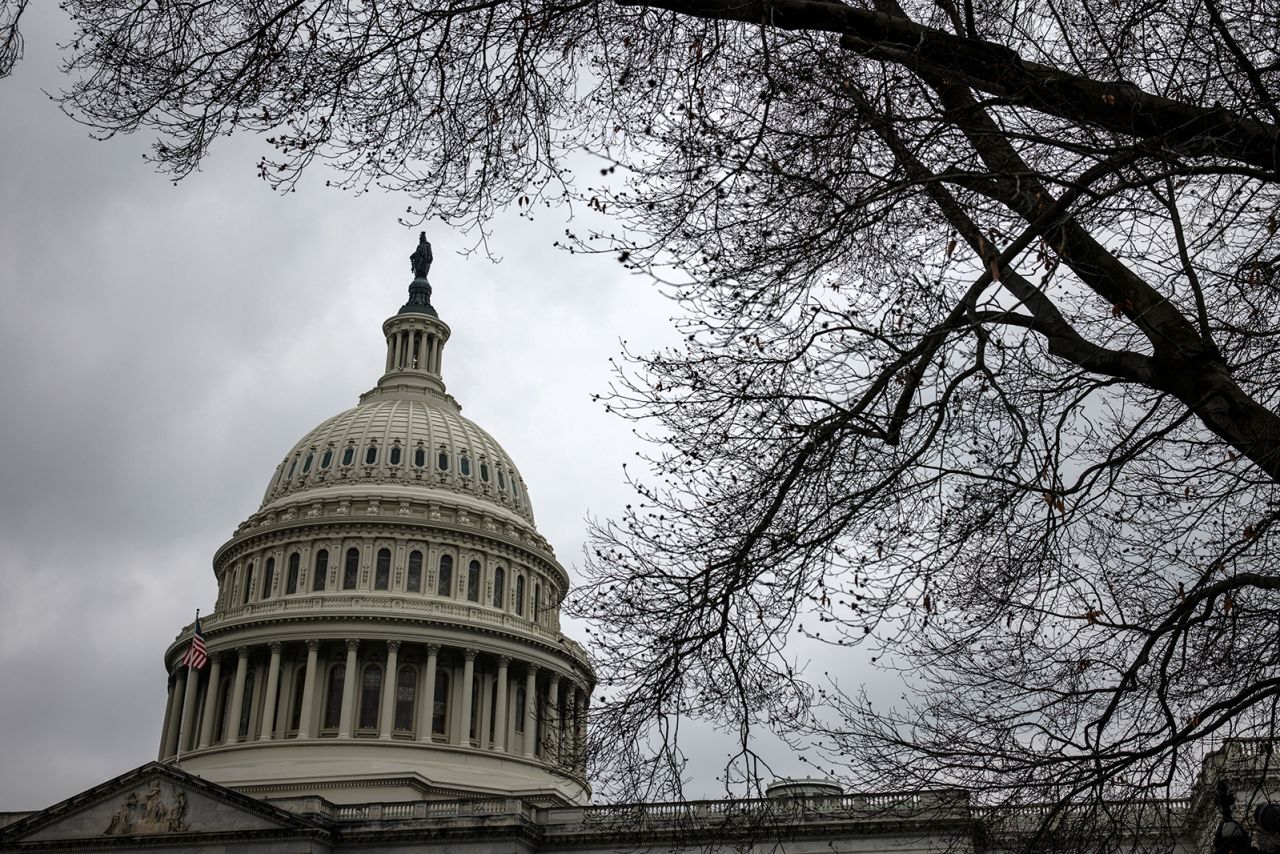 The US Capitol building is seen on February 11, in Washington, DC. 