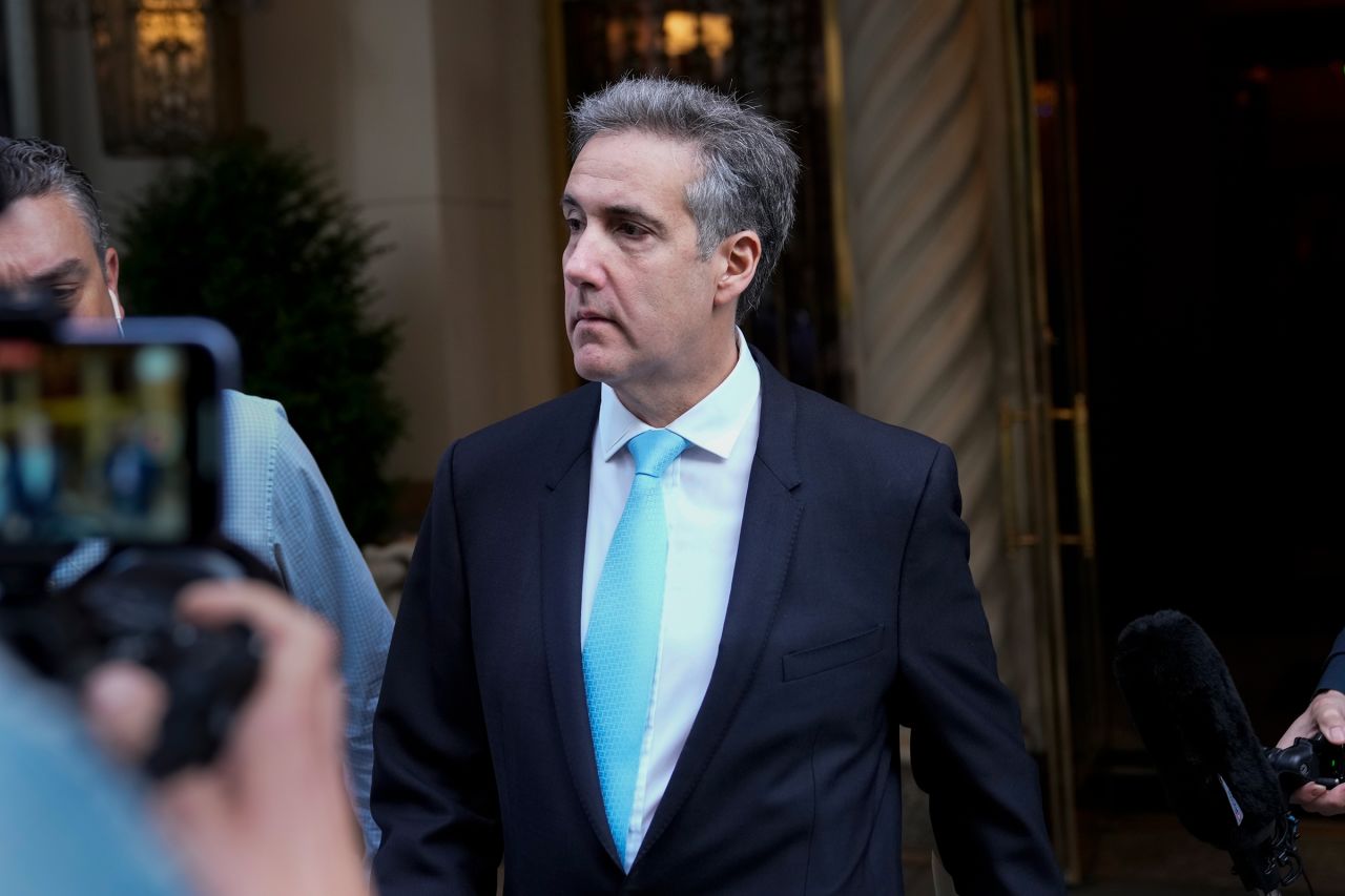 Michael Cohen leaves his apartment building in New York, Tuesday, May 14.?