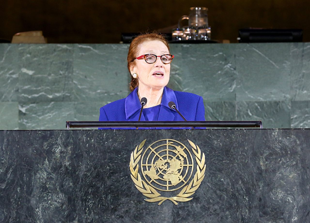 UNICEF Executive Director Henrietta Fore at the United Nations in 2019.