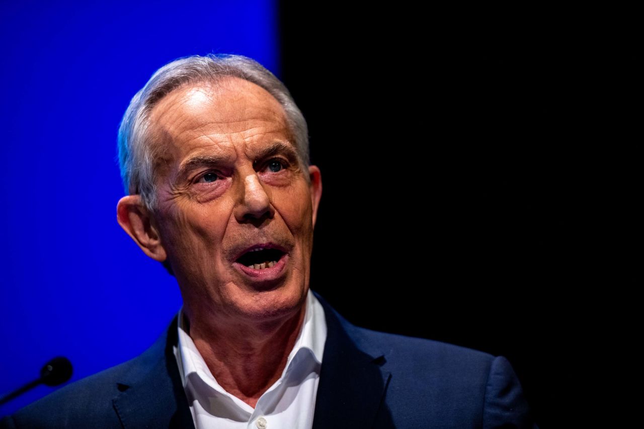 Former British Prime Minster Tony Blair speaks at an event in London in December 2019.