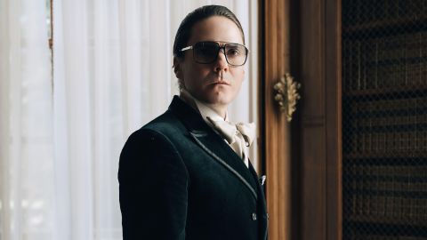 Becoming Karl Lagerfeld -- Season 1 -- In 1972, Karl Lagerfeld (Daniel Brühl) is 38 and not yet wearing his iconic hairstyle. He is a ready-to-wear designer, unknown to the general public. While he meets and falls in love with the sultry Jacques de Bascher (Théodore Pellerin), an ambitious and troubling young dandy, the most mysterious of fashion designers dares to take on his friend (and rival) Yves Saint Laurent (Arnaud Valois), a genius of haute couture backed by the redoubtable businessman Pierre Bergé (Alex Lutz).  "Becoming Karl Lagerfeld" plunges us into the heart of the 70s, in Paris, Monaco and Rome, to follow the formidable blossoming of this complex and iconic personality of Parisian couture, already driven by the ambition to become the Emperor of fashion. (Courtesy of Caroline Dubois, Jour Premier/Disney)
DANIEL BRÜHL