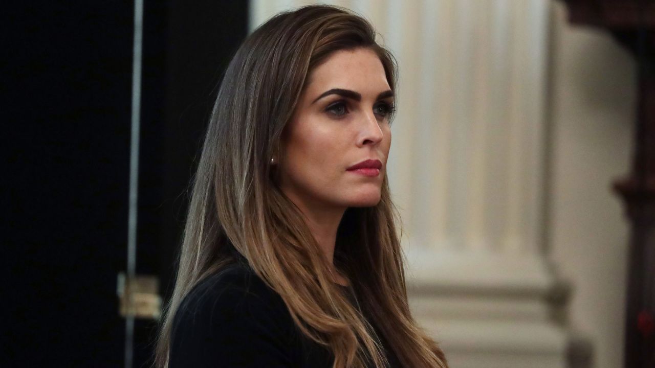 Hope Hicks attends a Cabinet meeting at the White House in May 2020. 