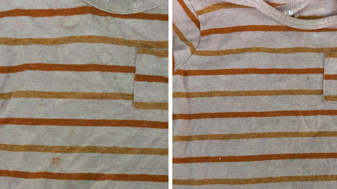 Before and after using Branch Basics' Laundry Kit.