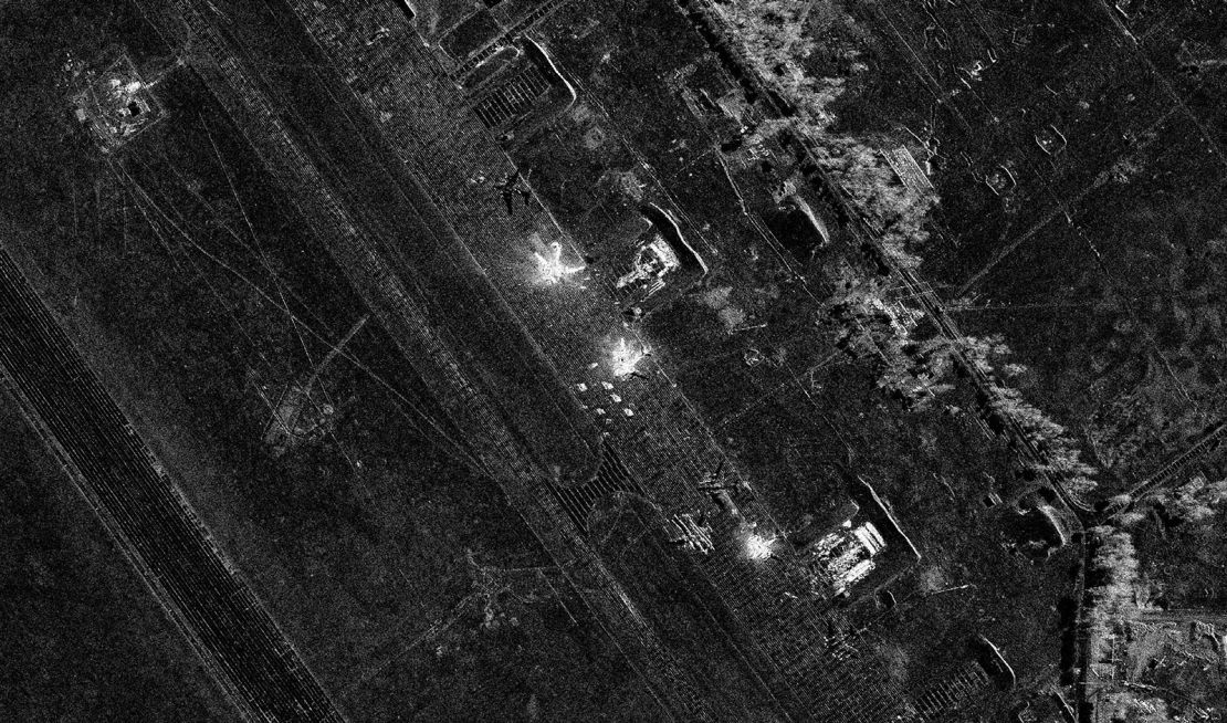 Synthetic aperture radar imagery appears to show damage to aircraft at Russia’s Belaya airbase in Irkutsk Oblast following Ukraine's large-scale attack.