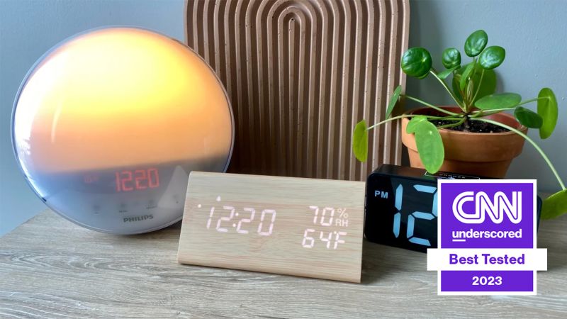 Handmade Round Wooden Alarm Clock Round Digital Alarm Clock Silent