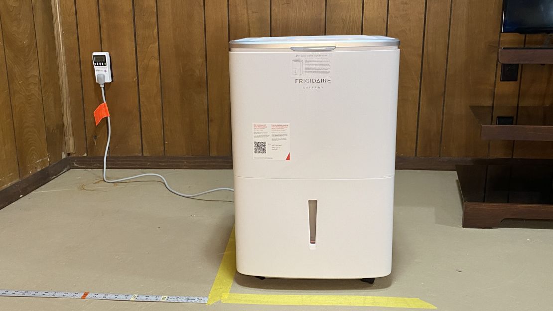 The Frigidaire Gallery FGAC5045W1 Dehumidifier removed the most moisture from the air in our humid basement.