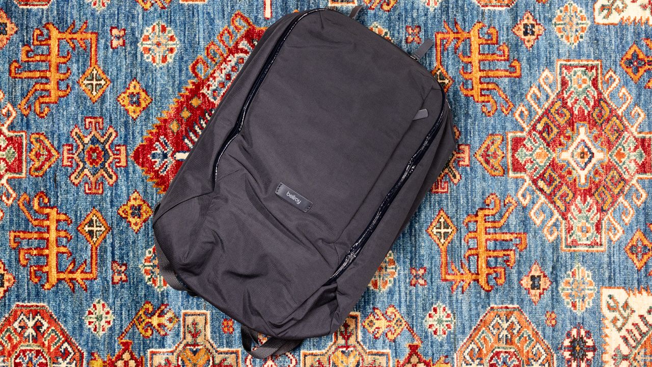 The Bellroy Transit Workpack on a carpet.