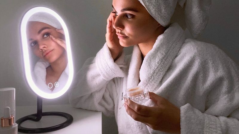 Lighted Head Magnifier With Mirror
