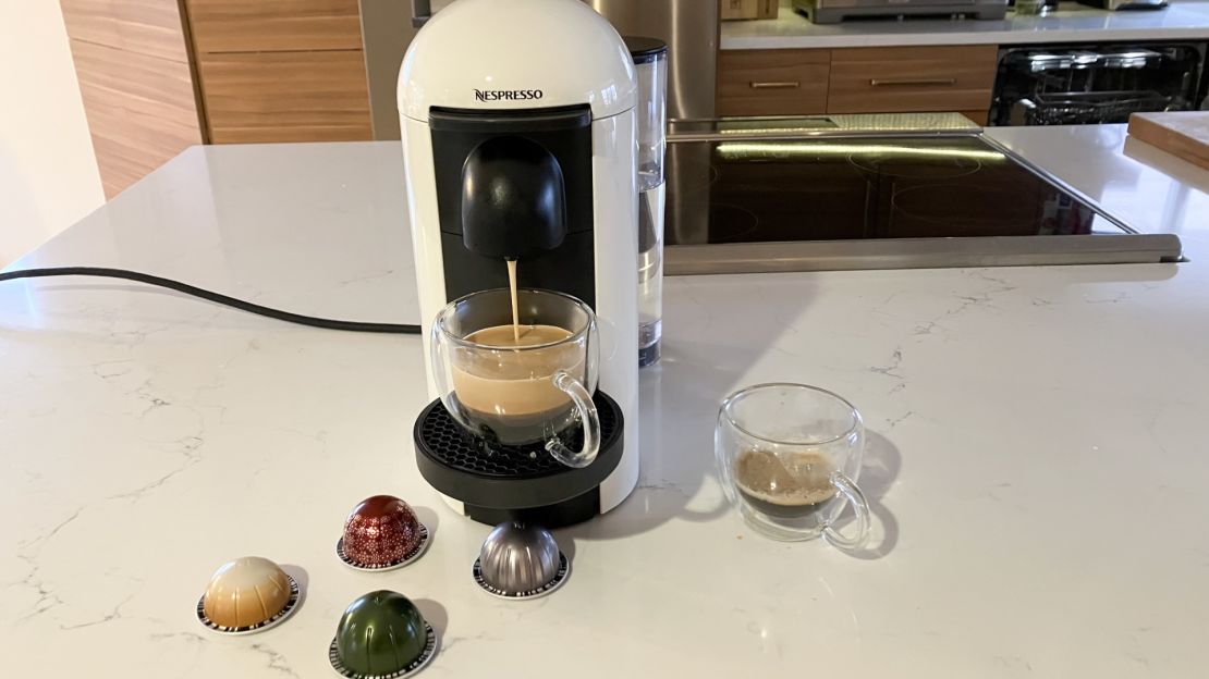 Breville Vertuo Next Coffee and Espresso Maker in Light Gray plus