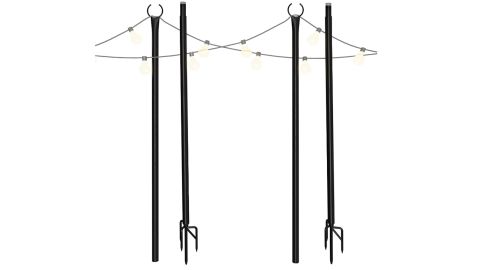 Holiday Styling Store Outdoor String Light Pole, Set of 2 