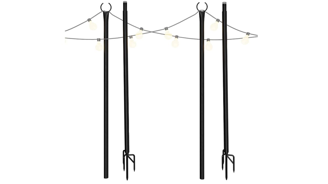 Holiday Styling Store Outdoor String Light Pole, Set of 2 