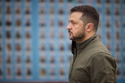 President Volodymyr Zelenskiy in Kyiv on October 14.