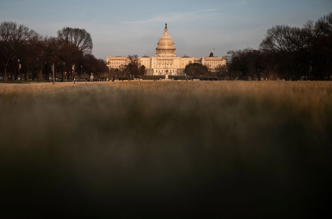 The US Capitol is seen in Washington, DC, on March 8.