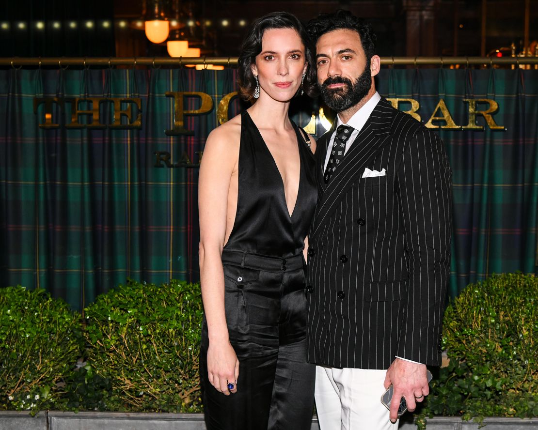 Rebecca Hall and Morgan Spector attend dinner at The Polo Bar after taking in the 2024 Fall/Holiday Ralph Lauren show.