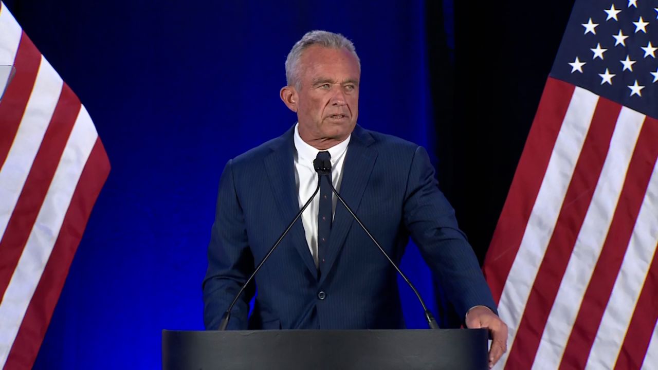 Independent presidential candidate Robert F. Kennedy Jr. speaks at a press conference in Phoenix, on August 23.