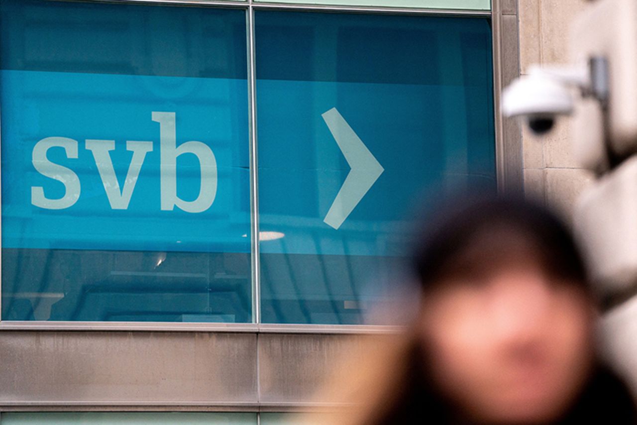 A view of the Park Avenue location of Silicon Valley Bank (SVB), in New York City on March 13.