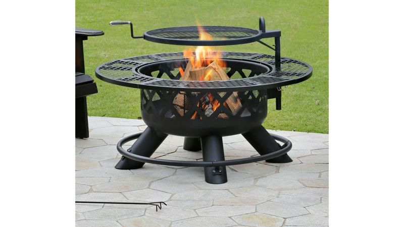 Stanbroil Fire Pit Cooking Grill Grate with 3 Support Bars