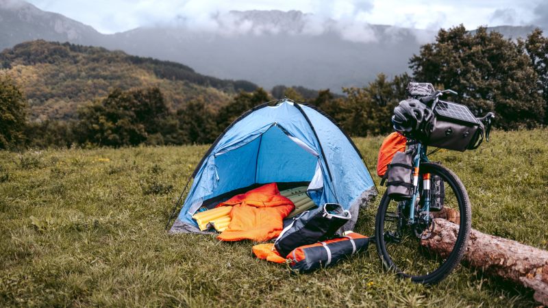 Bikepacking with a sales backpack