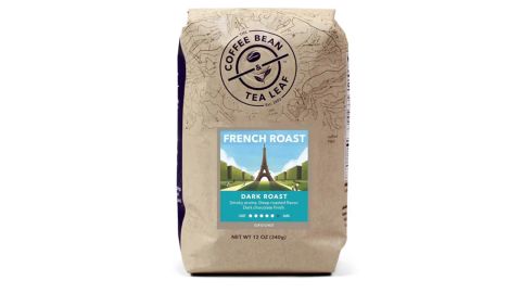 French Roast (Dark Roast) with Coffee, Beans and Tea Leaves