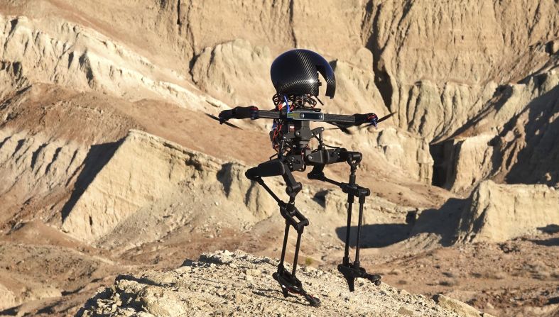 LEONARDO combines walking and flying to move. The robot can even balance on a slackline and ride a skateboard. Its creator, Soon-Jo Chung, a professor of Control and Dynamical Systems at California Institute of Technology, told CNN it is inspired by the movement of birds. Chung hopes that its combination of movements may help robots of the future to tackle tough terrain.