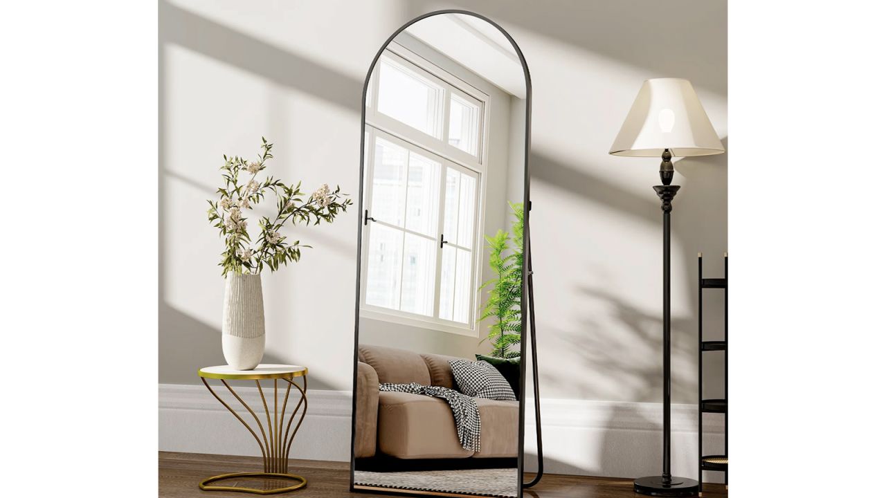 Black Dronfield Metal Arch Mirror .jpg