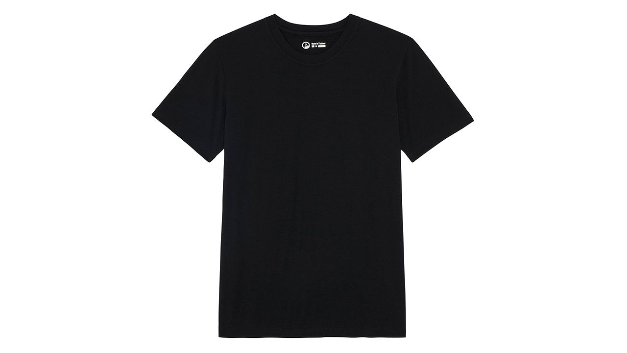 A photo of a black Outlier T-Shirt