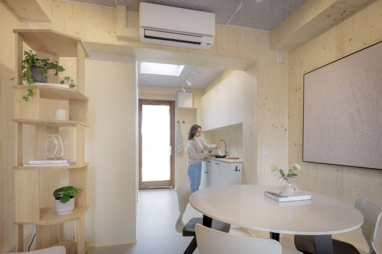 Nestle's interior is light and airy, with fully functional plumbing and electricity.