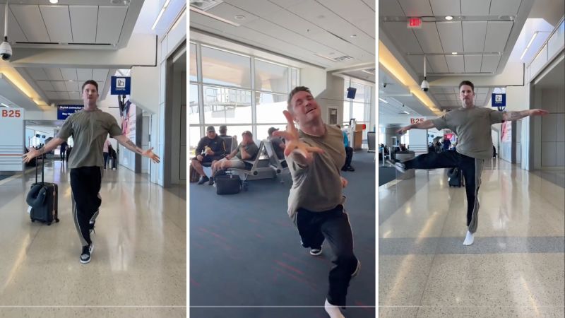 He danced in the airport and missed his flight. Then he inspired a TikTok travel trend
