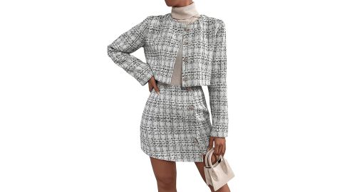 blazer skirt matching sets underscored