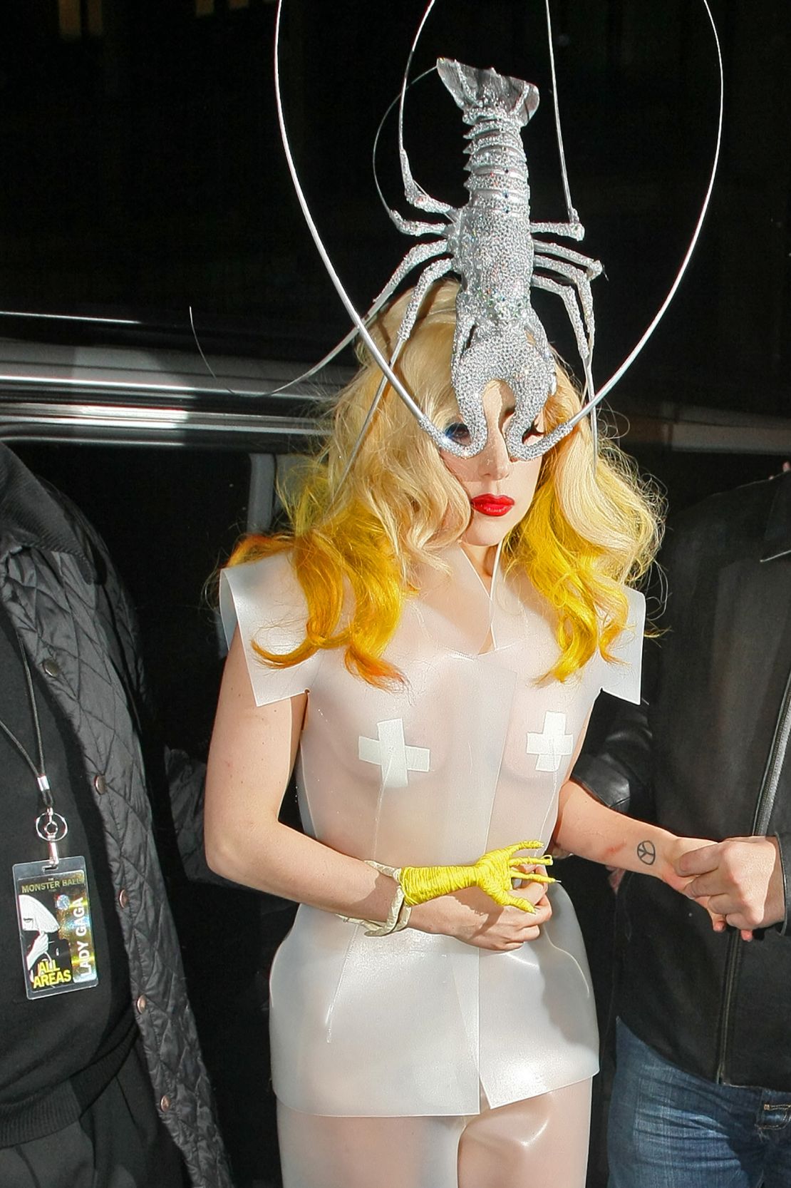 Lady Gaga’s crystal-encrusted crustacean has gone down as one of her best looks.