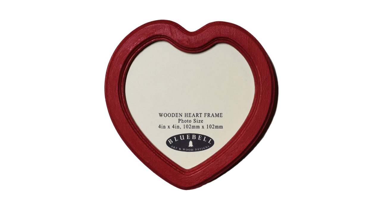 Bluebell Art & Wood Designs Classic Red Heart-Shaped Photo Frame cnnu.jpg