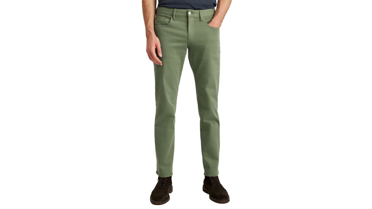 bonobos Extra Stretch Travel Jeans in moss green
