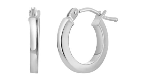 Bony Levy 14K Gold Pipe Cut Hoop Earrings