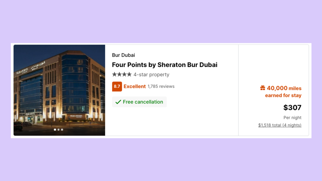 Booking a stay at the Four Points by Sheraton Bur Dubai