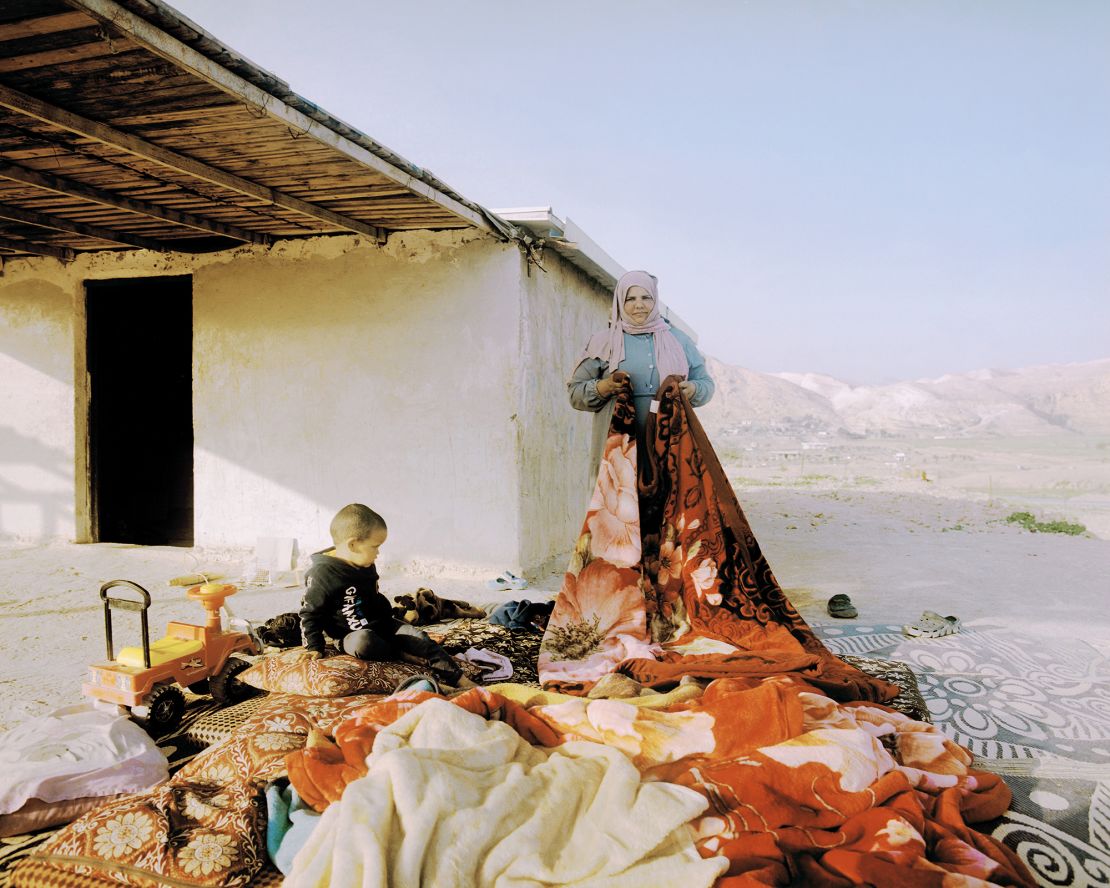 Nawal is part of the Rashayda Bedouin community near Jericho. Nawal's children attend a Bedouin school in the Khan Al-Ahmar community.