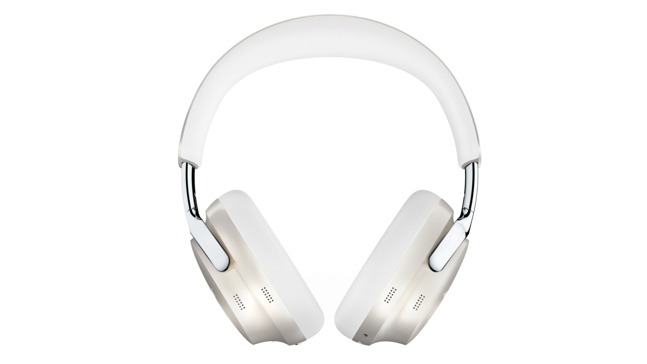 The Diamond-colored silver and white Bose QuietComfort Ultra Headphones