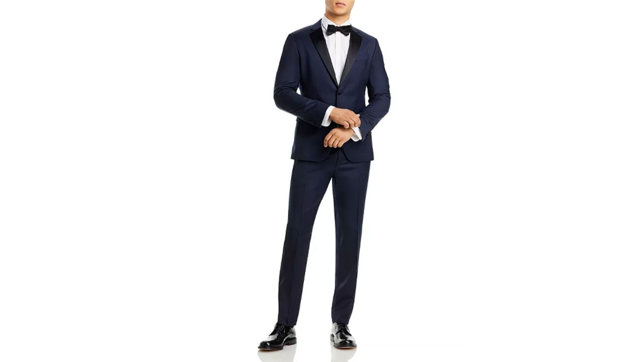 Boss H-Huge Navy Slim Fit Tuxedo