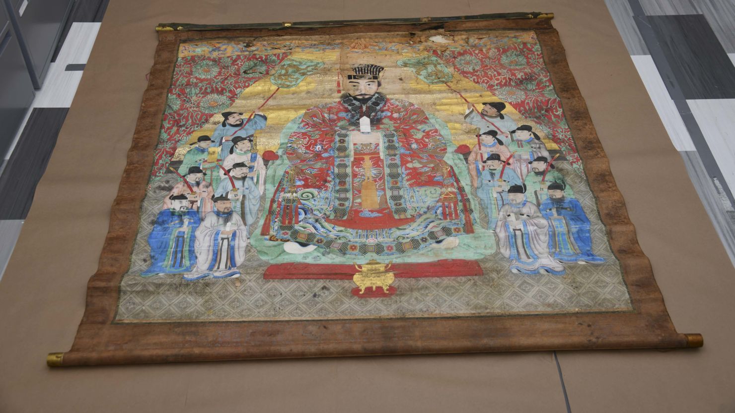 Scrolls revealed colorful portraits of Okinawan royalty.