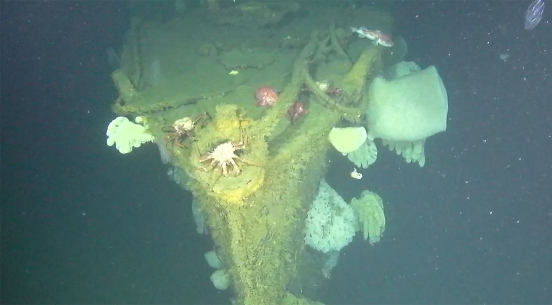 A view of the bow of the ship.